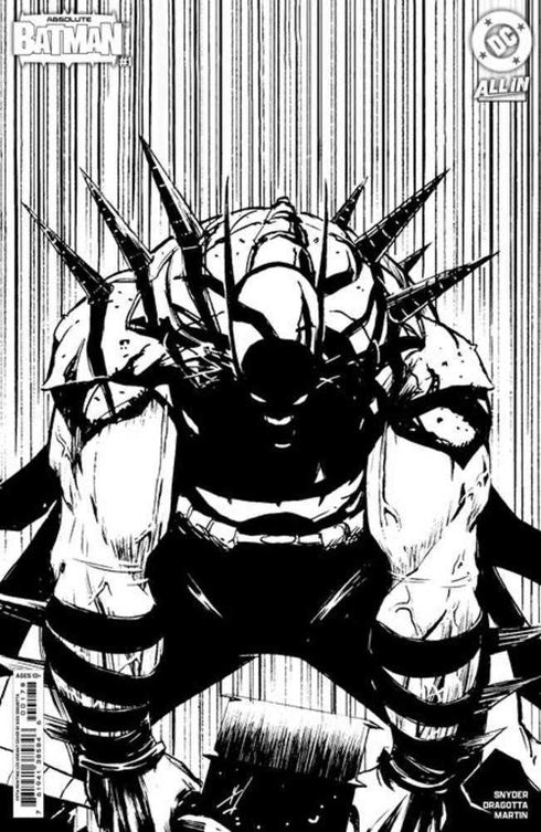Absolute Batman #1 5th Print Cover B 1:25  Nick Dragotta Black & White Card Stock Variant